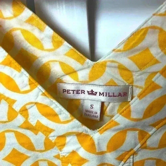 Peter Millar V-Neck 3/4 Sleeve Top Size Small Orange/White - Picture 2 of 8